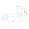 Сифон для раковины и биде GENEBRE KLOE Brushed Metal Графит 162652